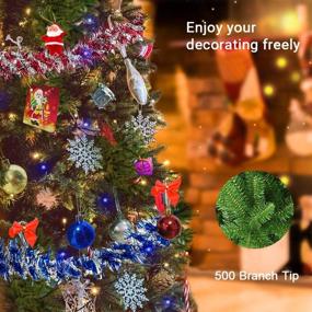 img 2 attached to 🎄 5FT Christmas Tree Set with 145 Ornaments for Office, Indoor Party, Bedroom, Outdoor Garden – Artificial Pine Xmas Tree (500 Tips)
