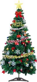 img 4 attached to 🎄 5FT Christmas Tree Set with 145 Ornaments for Office, Indoor Party, Bedroom, Outdoor Garden – Artificial Pine Xmas Tree (500 Tips)