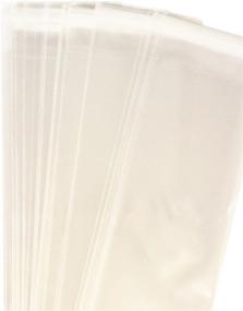 img 3 attached to ✉️ 100pcs Extra Long Adhesive Resealable Clear Plastic Flat Cello Wrap for Food Safe Party Favors and Treats - 3" x 11" inches
