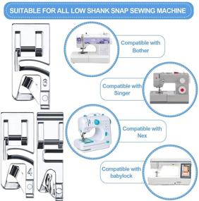 img 1 attached to 🧵 Household Multi-Function Sewing Machine Presser Foot Set for Narrow Rolled Hem - Includes 3 mm, 4 mm, and 6 mm Sizes