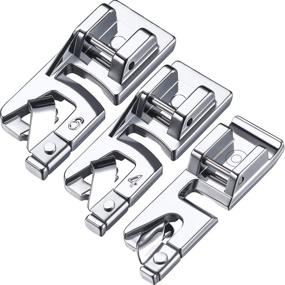 img 4 attached to 🧵 Household Multi-Function Sewing Machine Presser Foot Set for Narrow Rolled Hem - Includes 3 mm, 4 mm, and 6 mm Sizes