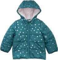 carter's girls' fleece lined puffer jacket coat: warmth and style combined! logo