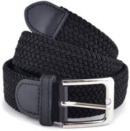 comfortable braided men's belts – elastic-free stretch for casual style logo