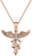 bobauna veterinary caduceus appreciation veterinarian girls' jewelry logo