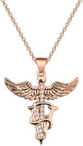 img 4 attached to Bobauna Veterinary Caduceus Appreciation Veterinarian Girls' Jewelry