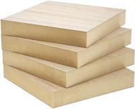 🔲 premium unfinished mdf wood squares: ideal for arts and crafts (1 inch thick, 6x6 in, 4 pack) logo