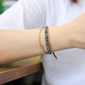 img 2 attached to 🧒 Turquoise Handwoven Boys' Bracelet by KELITCH: Exquisite Jewelry for Boys