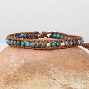 img 1 attached to 🧒 Turquoise Handwoven Boys' Bracelet by KELITCH: Exquisite Jewelry for Boys