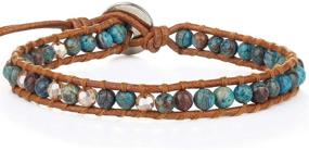 img 4 attached to 🧒 Turquoise Handwoven Boys' Bracelet by KELITCH: Exquisite Jewelry for Boys