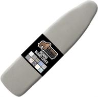 premium gorilla grip reflective silicone ironing board cover - scorch and stain resistant, 15x54 inch, hook and loop fastener straps, fits large & standard boards, thick padding - silver logo