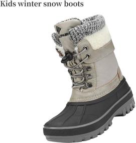 img 3 attached to DREAM PAIRS Boys Girls Insulated Waterproof Winter Snow Boots: Superior Protection for Kids in Winter