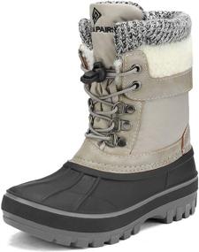 img 4 attached to DREAM PAIRS Boys Girls Insulated Waterproof Winter Snow Boots: Superior Protection for Kids in Winter