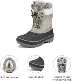 img 2 attached to DREAM PAIRS Boys Girls Insulated Waterproof Winter Snow Boots: Superior Protection for Kids in Winter