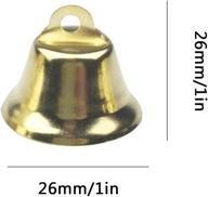 🔔 60pcs 26mm gold bells mini liberty bells for crafts, favor decorating, and wind chime making logo