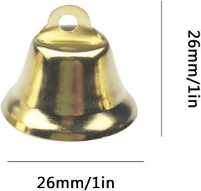 img 4 attached to 🔔 60PCS 26mm Gold Bells Mini Liberty Bells for Crafts, Favor Decorating, and Wind Chime Making