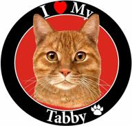 🐈 e & s pets car magnet: tabby orange design - add a playful touch to your vehicle! логотип