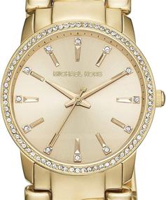 img 1 attached to Michael Kors Womens Quartz Stainless Steel Plated Women's Watches and Wrist Watches