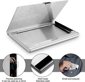 img 2 attached to Stainless Steel SENHAI Business Card Holders with Enhanced Protection