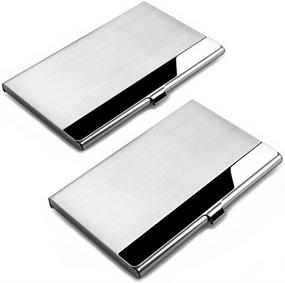 img 4 attached to Stainless Steel SENHAI Business Card Holders with Enhanced Protection