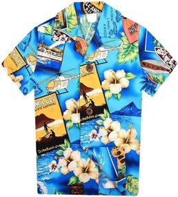 img 2 attached to Hawaiian Aloha Luau Shirt Sunset Boys' Clothing