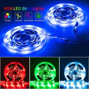 img 3 attached to 🔮 Vibrant 100FT/30M LED Strip Lights with Bluetooth Remote App for Colorful, Musical Ambiance in Bedroom, Party, Bar – Ideal for Home, Kitchen, Christmas