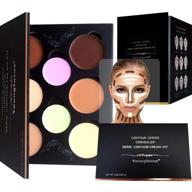 youngfocus cosmetics cream contour kit - 8 best colors for contouring & highlighting - vegan, cruelty-free, hypoallergenic - includes step-by-step instructions - contouring foundation/concealer palette logo