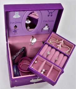 img 3 attached to 👸 African American Beauty Girly Girl Princess Ballerina - Purple/Lite Purple Musical Jewelry Box