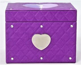 img 2 attached to 👸 African American Beauty Girly Girl Princess Ballerina - Purple/Lite Purple Musical Jewelry Box