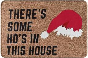 img 4 attached to Christmas Decorative Doormat Thickened Non Slip