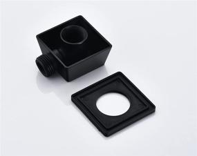 img 1 attached to Square Elbow Shower Matte Black