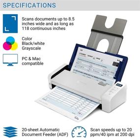 img 2 attached to 💼 Efficient Xerox Duplex Portable Document Scanner in Blue & White: Get Fast and Reliable Document Scanning Anywhere