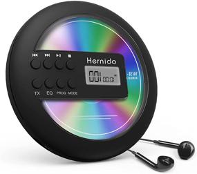img 4 attached to 🎵 Portable Rechargeable CD Player for Car, Hernido Discman with FM Transmitter, 20 Hours Playtime Personal Compact CD Player, USB CD Walkman with Headphones, Anti-Skip & Resume Playback