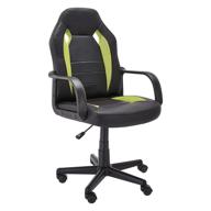 green racing/gaming style 🎮 office chair by amazon basics logo