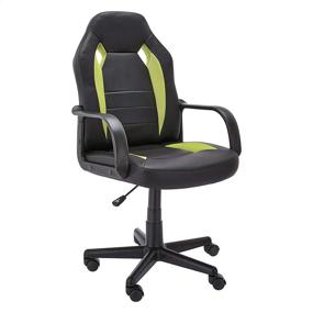 img 4 attached to Green Racing/Gaming Style 🎮 Office Chair by Amazon Basics