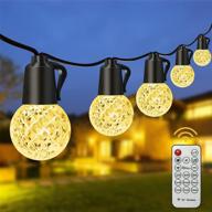 gymtop outdoor string lights: 50ft led with 20 dimmable waterproof shatterproof bulbs – 6 dynamic modes for patio, backyard, party, bistro, garden, cafe, wedding логотип