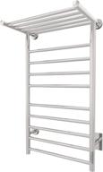 🔥 odass towel warmer with timer: sleek 9-bar wall mounted design with led indicators | 3 timer modes for optimal warmth | heated top shelf | high polish chrome stainless steel logo