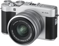 фотокамера беззеркальная fujifilm x-a5 с объективом xc15-45mmf3.5-5.6 ois pz - серебристого цвета: обзор-обзор логотип