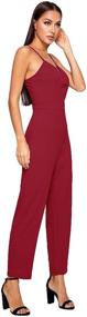 img 2 attached to Romwe Sweetheart Strapless Stretchy Jumpsuit: Trendy Women's Clothing