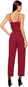 img 3 attached to Romwe Sweetheart Strapless Stretchy Jumpsuit: Trendy Women's Clothing
