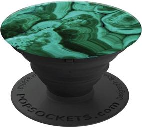 img 4 attached to 📱 Улучшите свой опыт использования телефона и планшета с помощью PopSockets: складная ручка и подставка в малахитовом глянцевом исполнении.