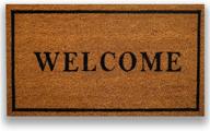 🚪 indoor and outdoor coco coir door mat with heavy duty backing - easy to clean and stylish welcome doormat in 17”x30” size for home decor logo
