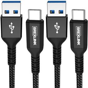 img 3 attached to 💻 Премиум USB 3.0 Тип C кабель, BrexLink USB C к USB A зарядное устройство кабель (2м 2-шт) - Совместим с Samsung Galaxy S10/S9, Huawei P10/P9, Google Pixel, Nintendo Switch - Быстрая зарядка и передача данных (черный)