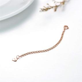 img 3 attached to 🔗 Adjustable 14K Solid Gold Cable Chain Extender - 1.5-2-3 Inch Length - Dainty, Durable, and Multifunctional Jewelry Extender for Gold Necklaces and Bracelets