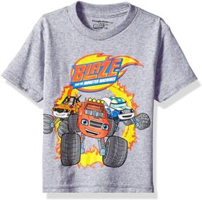 img 1 attached to Blaze and the Monster Machines Boys' Toddler T-Shirt featuring Blaze, Stripes, and Darington