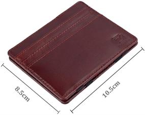 img 3 attached to ZhaoCo Genuine Leather Minimalist Wallet for Men - Optimal Men's Accessories for Style and Convenience