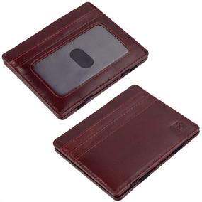 img 2 attached to ZhaoCo Genuine Leather Minimalist Wallet for Men - Optimal Men's Accessories for Style and Convenience