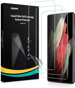 img 4 attached to 📱 ESR Liquid Skin Screen Protector 3 Pack for Samsung Galaxy S21 Ultra 2021 - Supports Fingerprint Sensor, Full Coverage Polymer Film, Includes Installation Kit