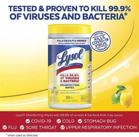 img 2 attached to 🍋 Lysol Lemon and Lime Blossom Disinfectant Wipes, Multi-Surface Antibacterial Cleaning Wipes, Ideal for Disinfecting and Cleaning, 320 Count (Pack of 4) for Better SEO