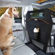 🐾 universal fit backseat dog barrier for cars & suvs - automotive pet barrier to reduce distractions while driving, mesh opening, easy installation, storage pockets logo