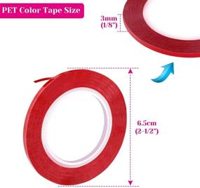 img 2 attached to 🎨 Cridoz 6 Rolls 1/8 Whiteboard Tape: Thin & Versatile Lines for Dry Erase Boards, Art, and Chart Grids